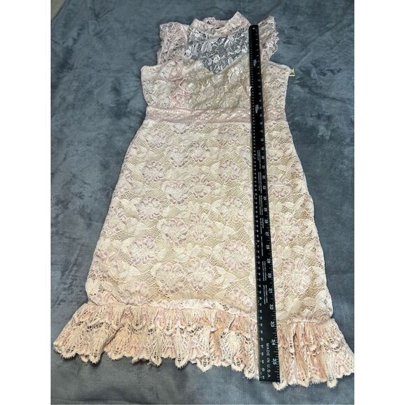 Nightcap Clothing Dress Womens Size Medium Pink Mini Victorian Lace Backless NWT - Picture 7 of 8